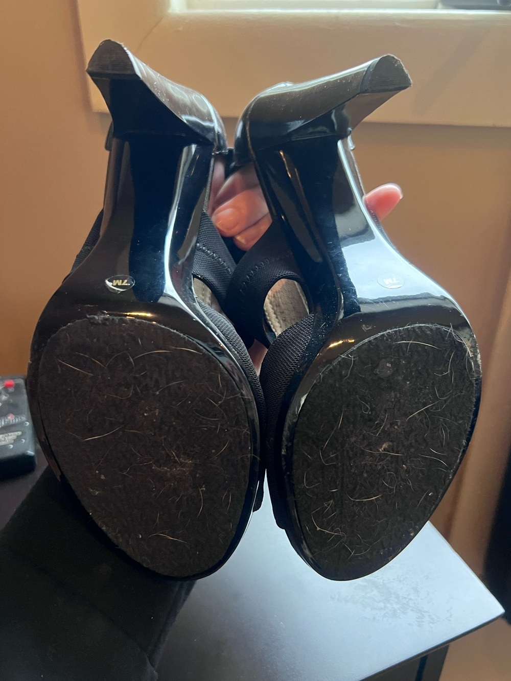 Michael Kors Black T-Strap Zip Detail High Heels - Picture 3 of 3